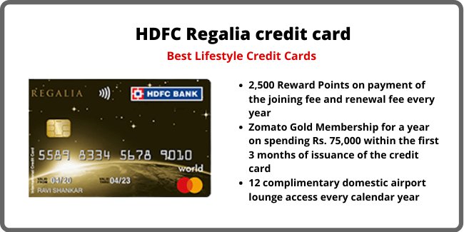 HDFC Regalia credit card 
